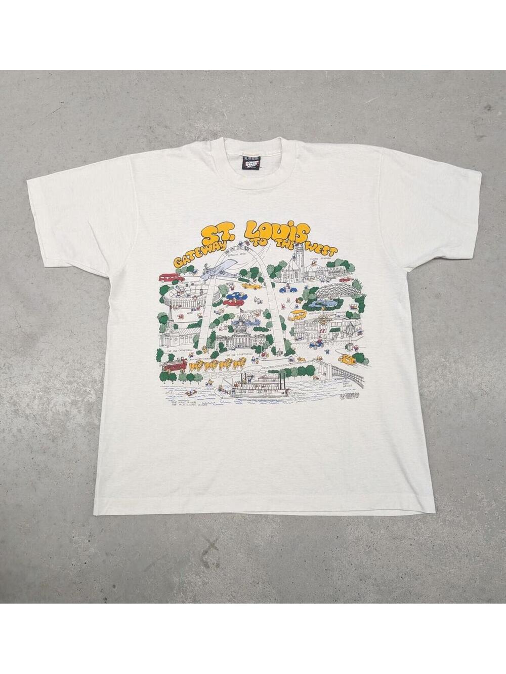 Vintage 90s St. Louis Gateway To The West Travel T-shirt